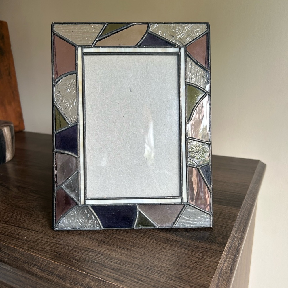 Stained Glass Colorful Handcrafted Glass Picture Frame
